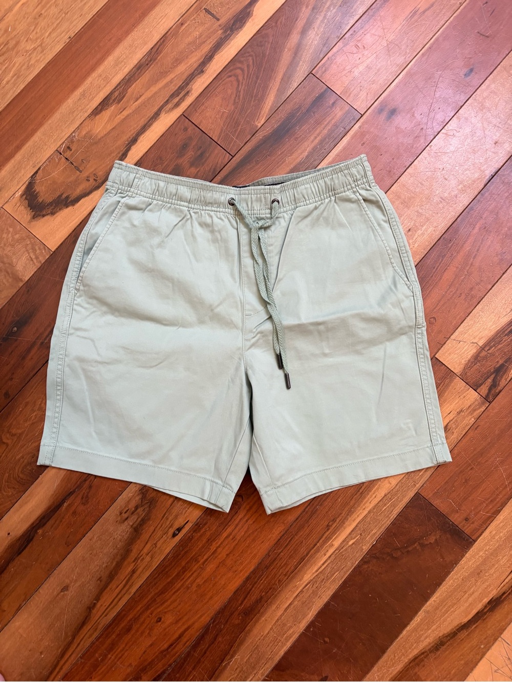 GAP Men's Drawstring Athletic Shorts in Light Sage Green